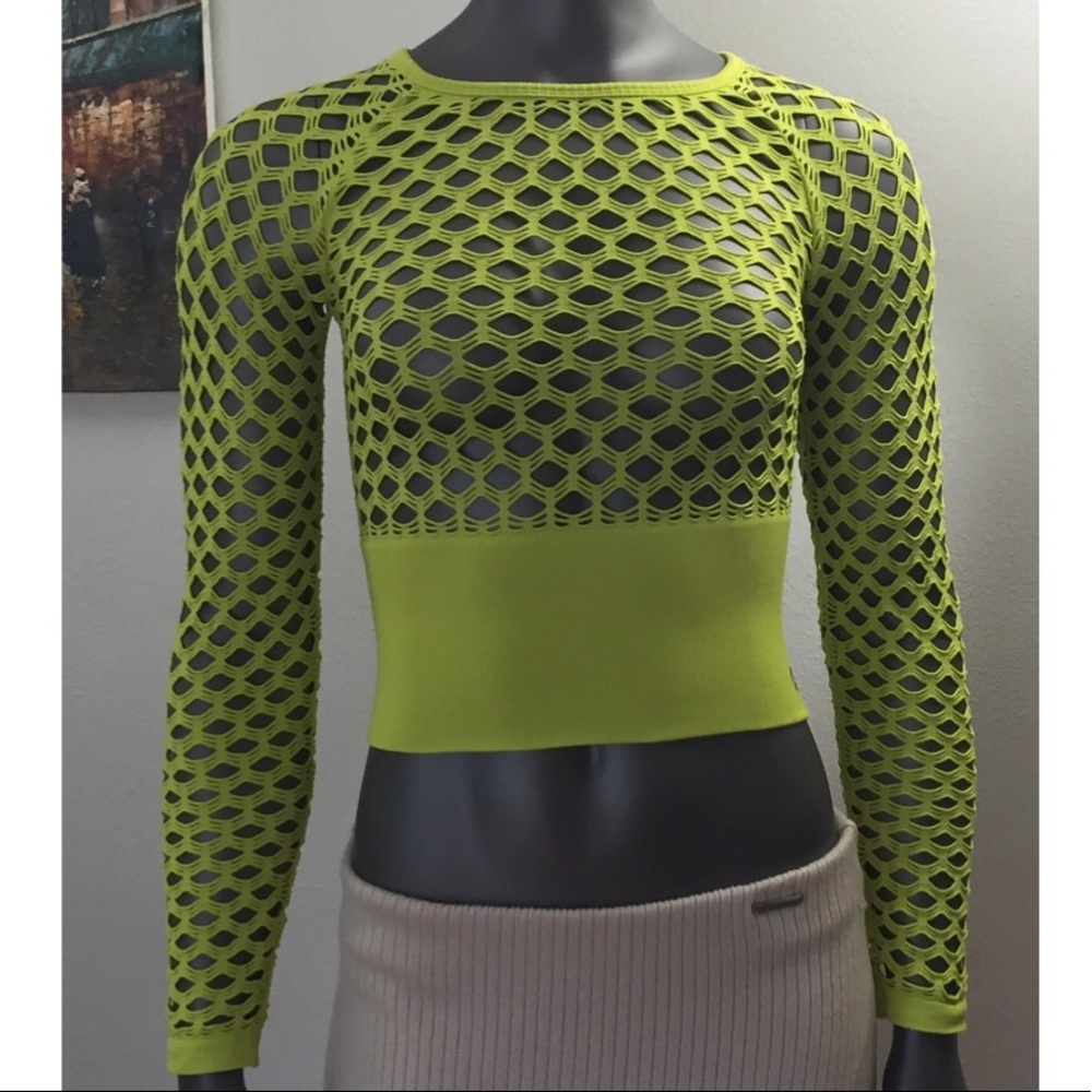NWT - Avocado Mesh Crop Top - Sz M/L - Picture 2 of 10